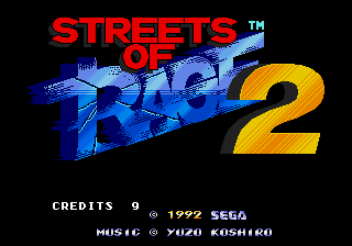 Streets of Rage II (Mega Play) Title Screen